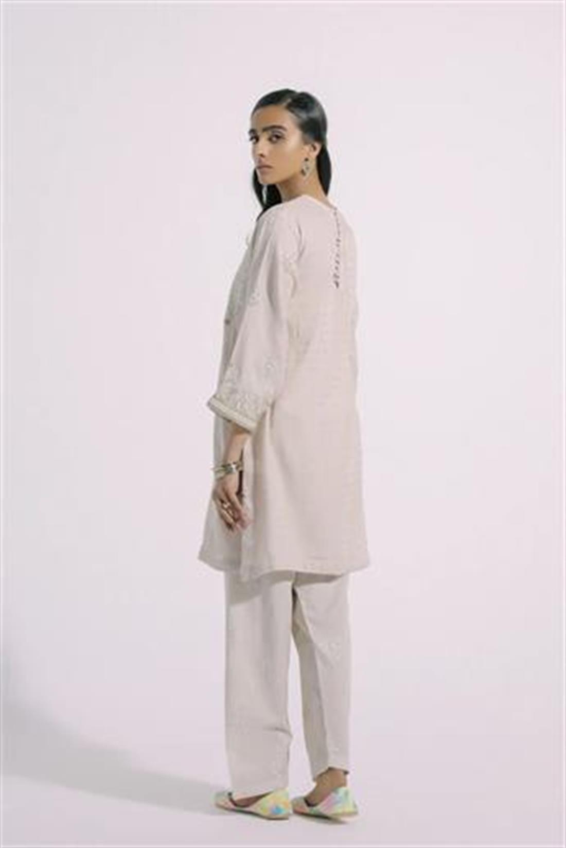 Off White Ethnic Designer Ladies Ready to Wear Suits