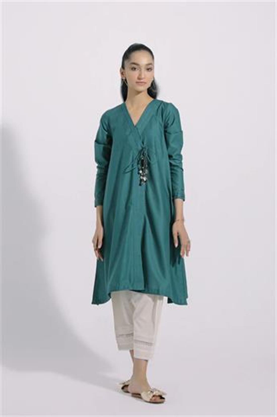 Teal Green Ethnic Designer Ladies Ready to Wear Suits