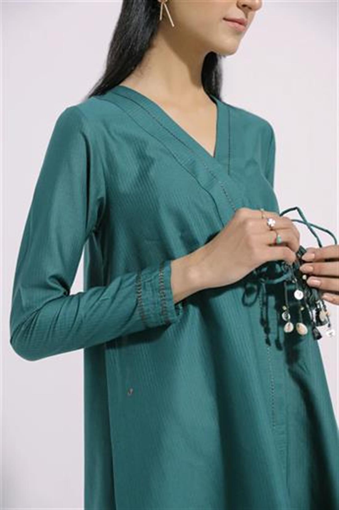 Teal Green Ethnic Designer Ladies Ready to Wear Suits