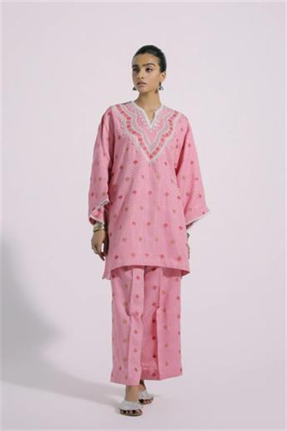Pink Ethnic Designer Ladies Ready to Wear Suits