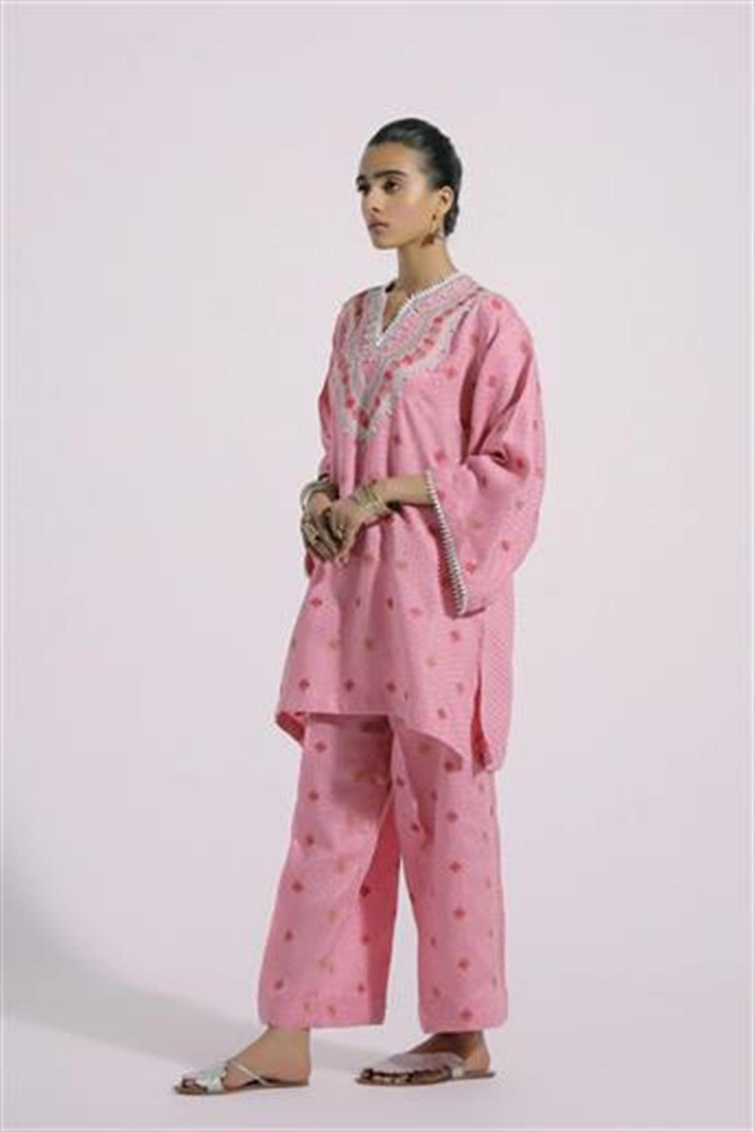 Pink Ethnic Designer Ladies Ready to Wear Suits