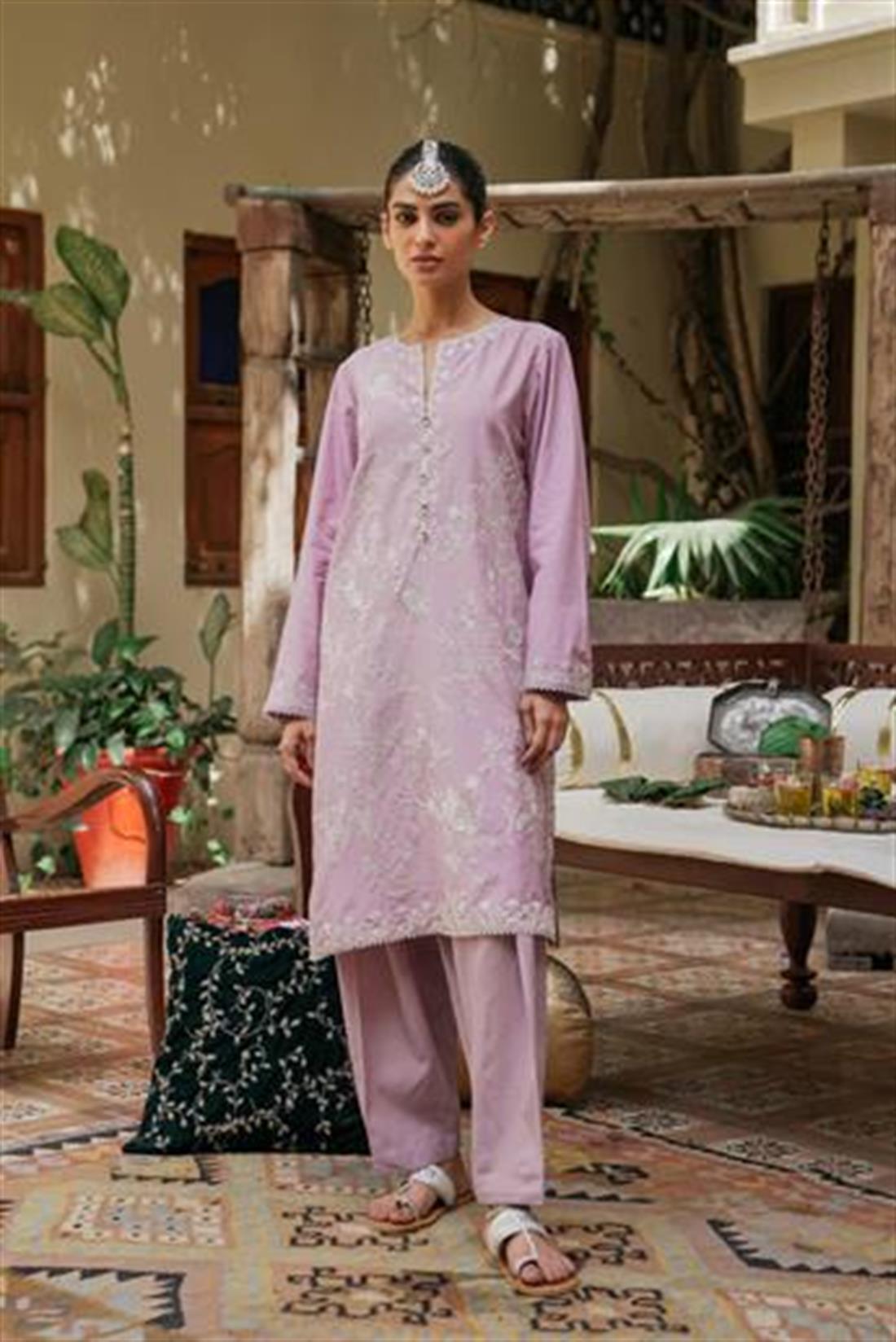 Lilac Ethnic Designer Ladies Ready to Wear Suits