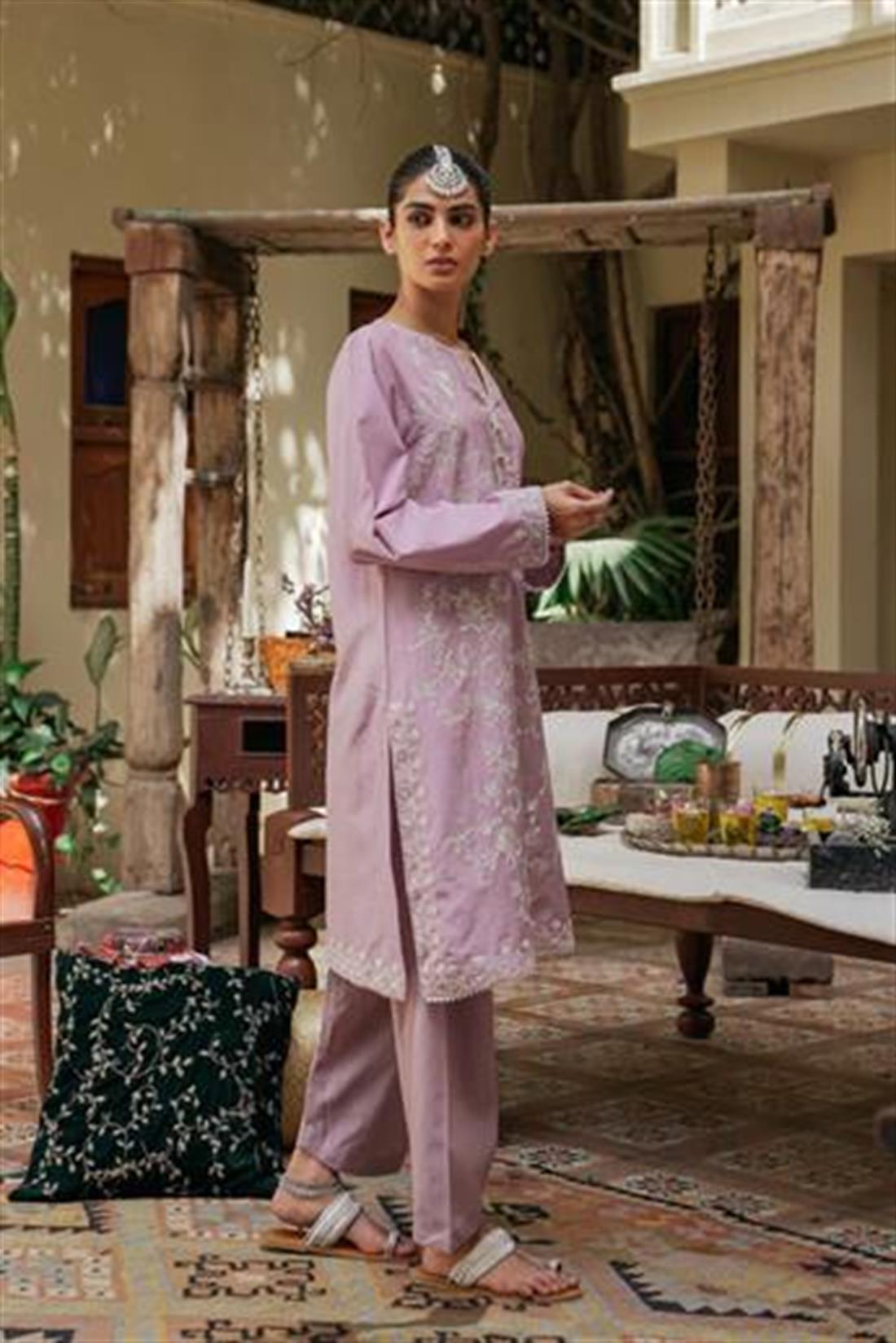 Lilac Ethnic Designer Ladies Ready to Wear Suits
