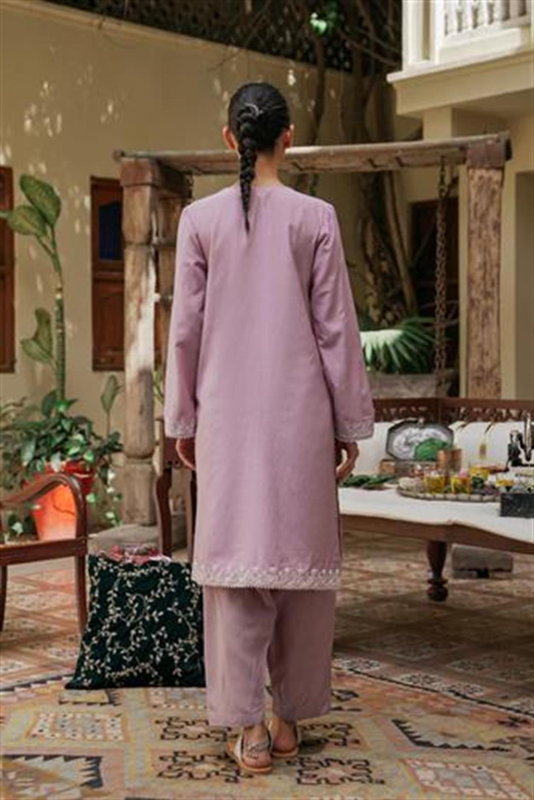 Lilac Ethnic Designer Ladies Ready to Wear Suits