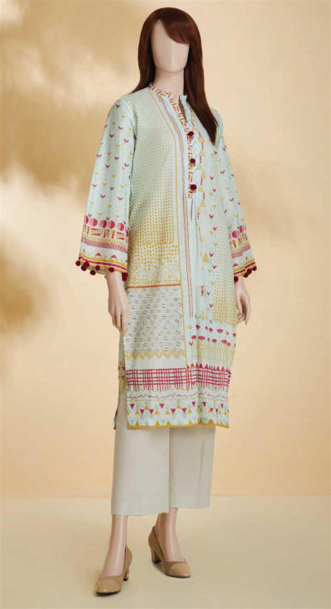 Mint 1 PC Printed Cotton Ladies Readymade Kurta