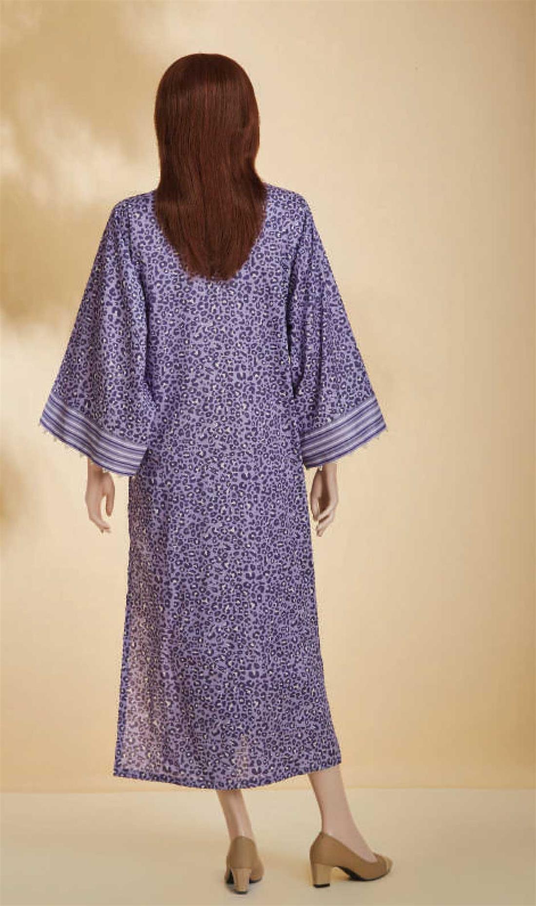 Purple 1 PC Printed Cotton Ladies Readymade Kurta