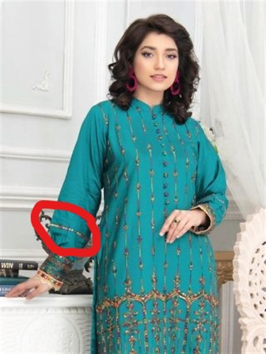 Turquoise Embroidered Lawn Ladies Tunics and Kurta