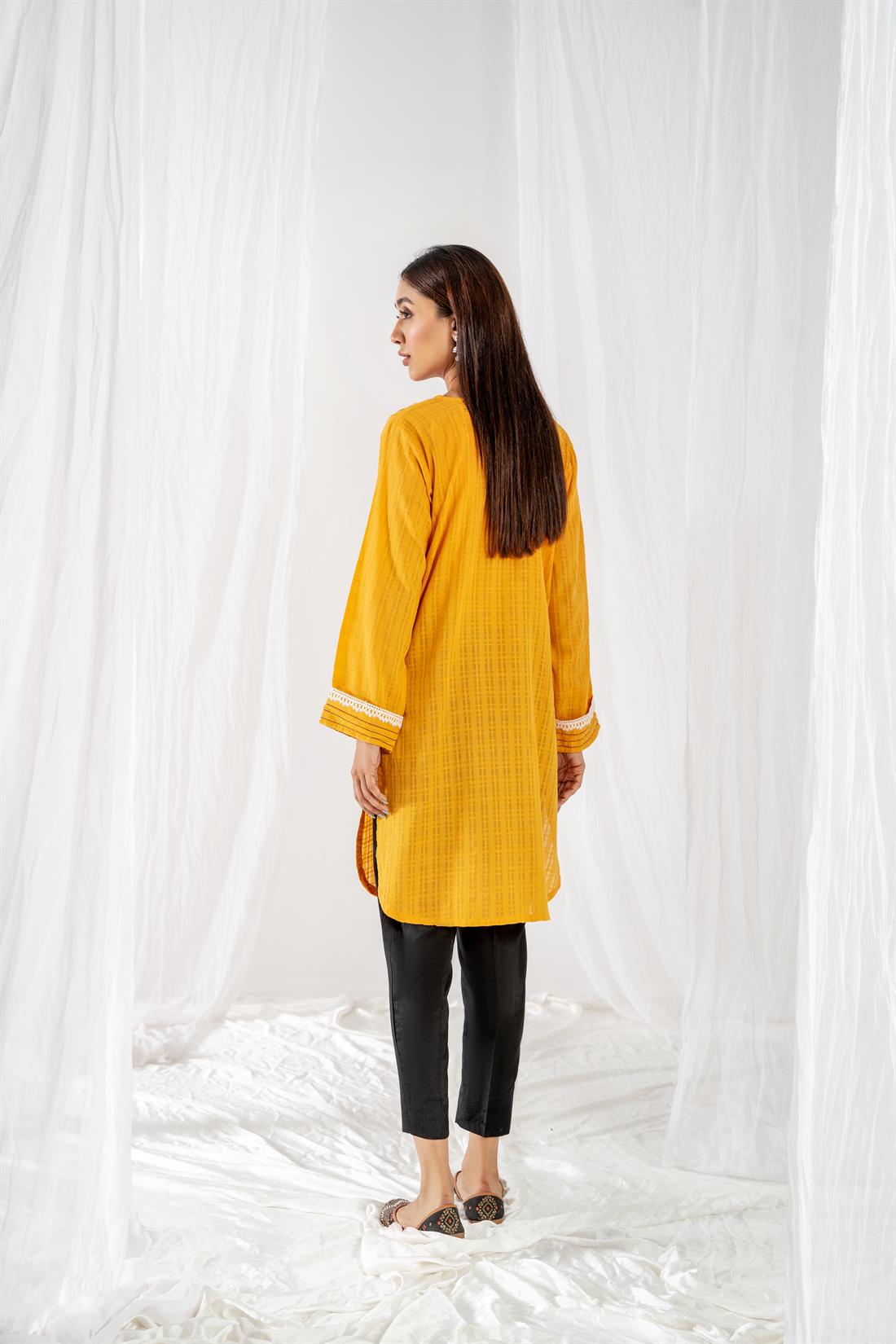 Mustard Ladies Kurta