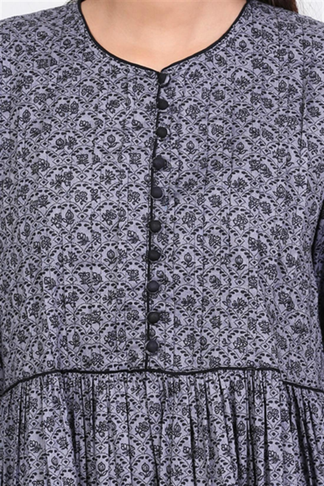 Grey Printed Frock Generation