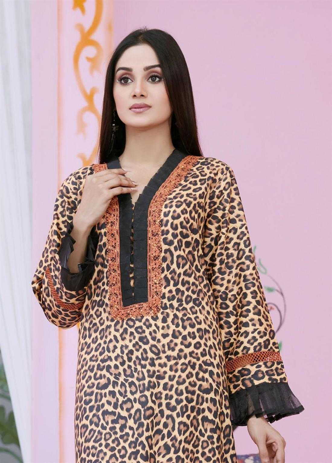 Multicolour & Black Printed Linen Ladies Tunics and Kurta