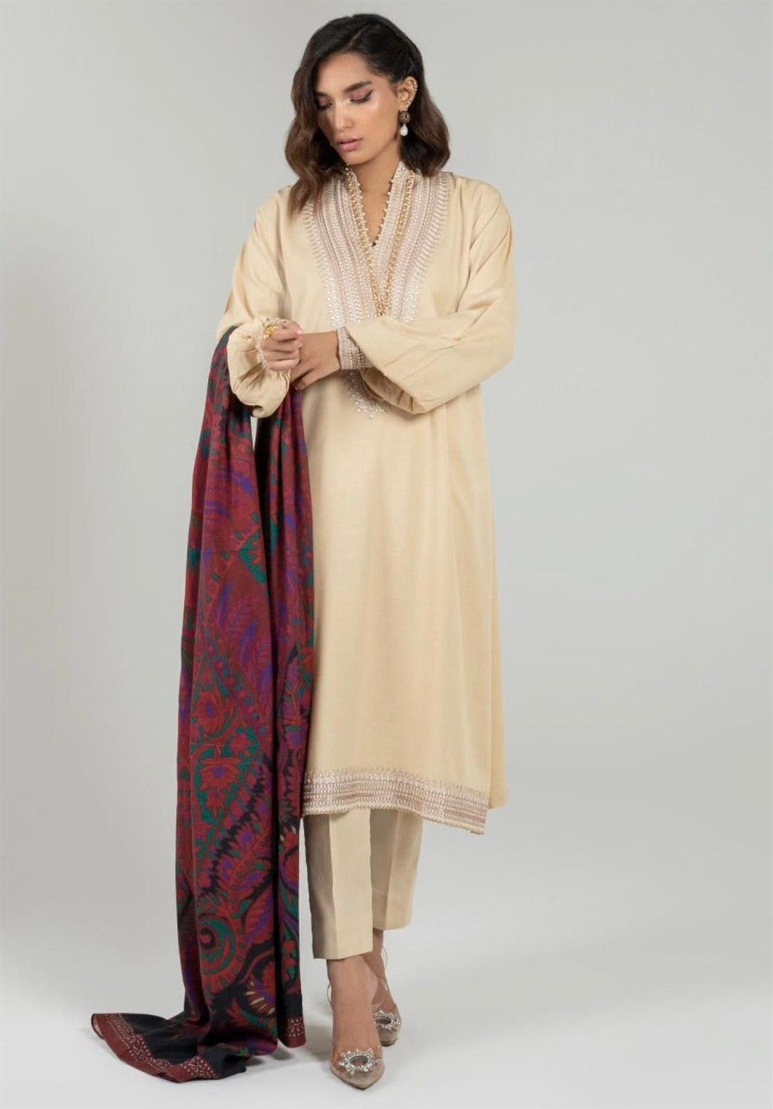 Cream & Gold Sana Safinaz