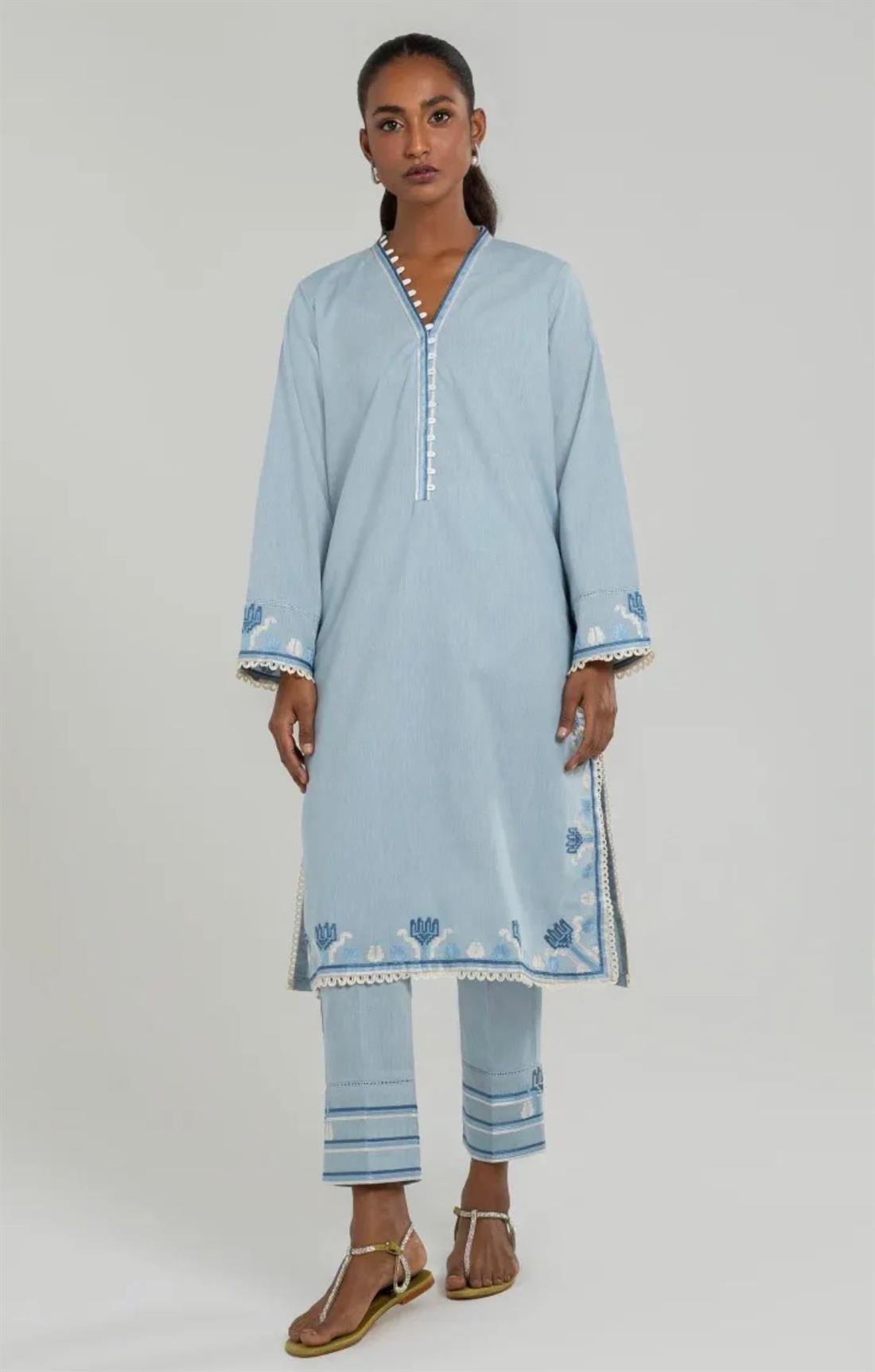 Light Blue 1 Piece Kurta