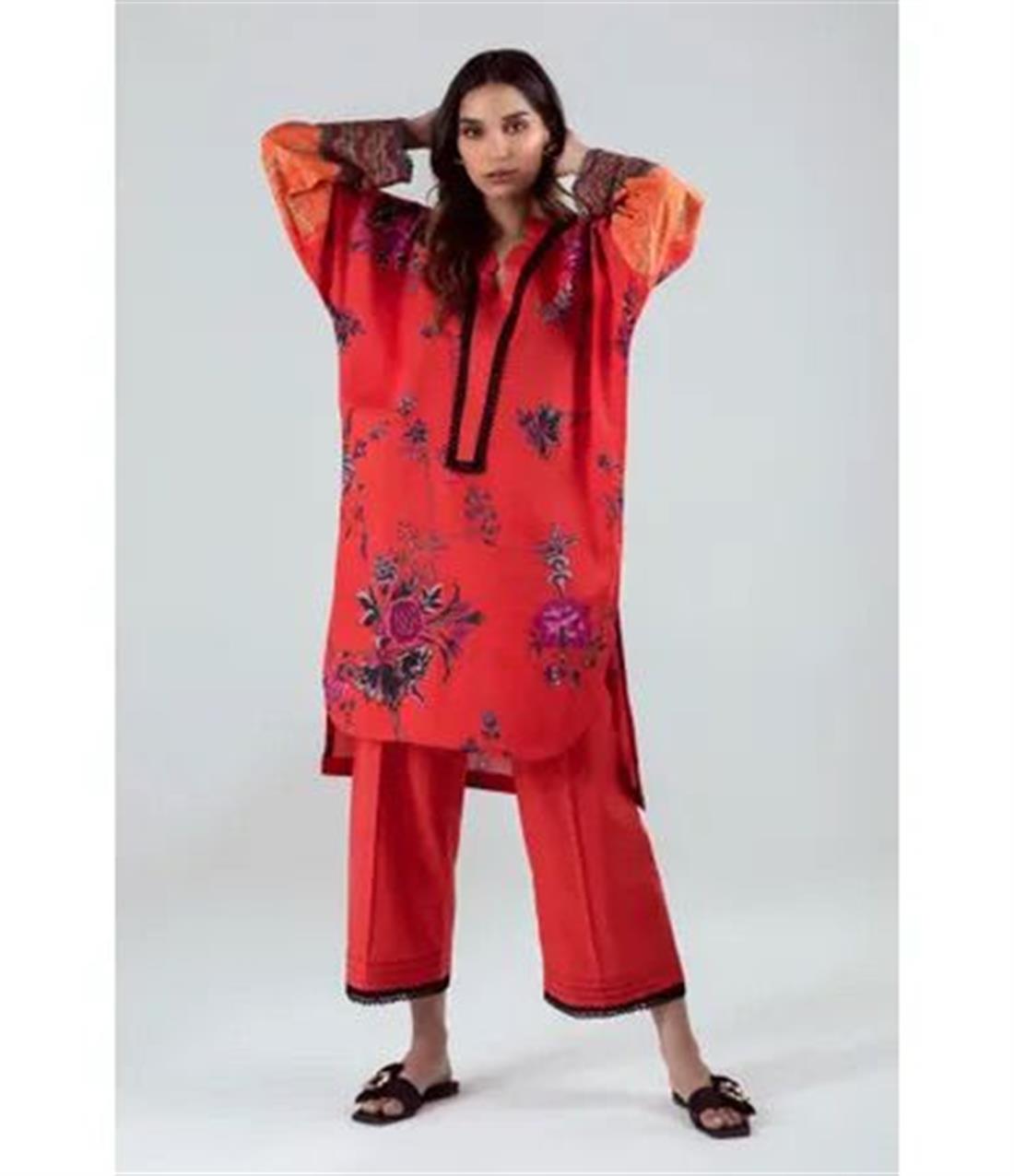 RED & Black 1 Piece Kurta