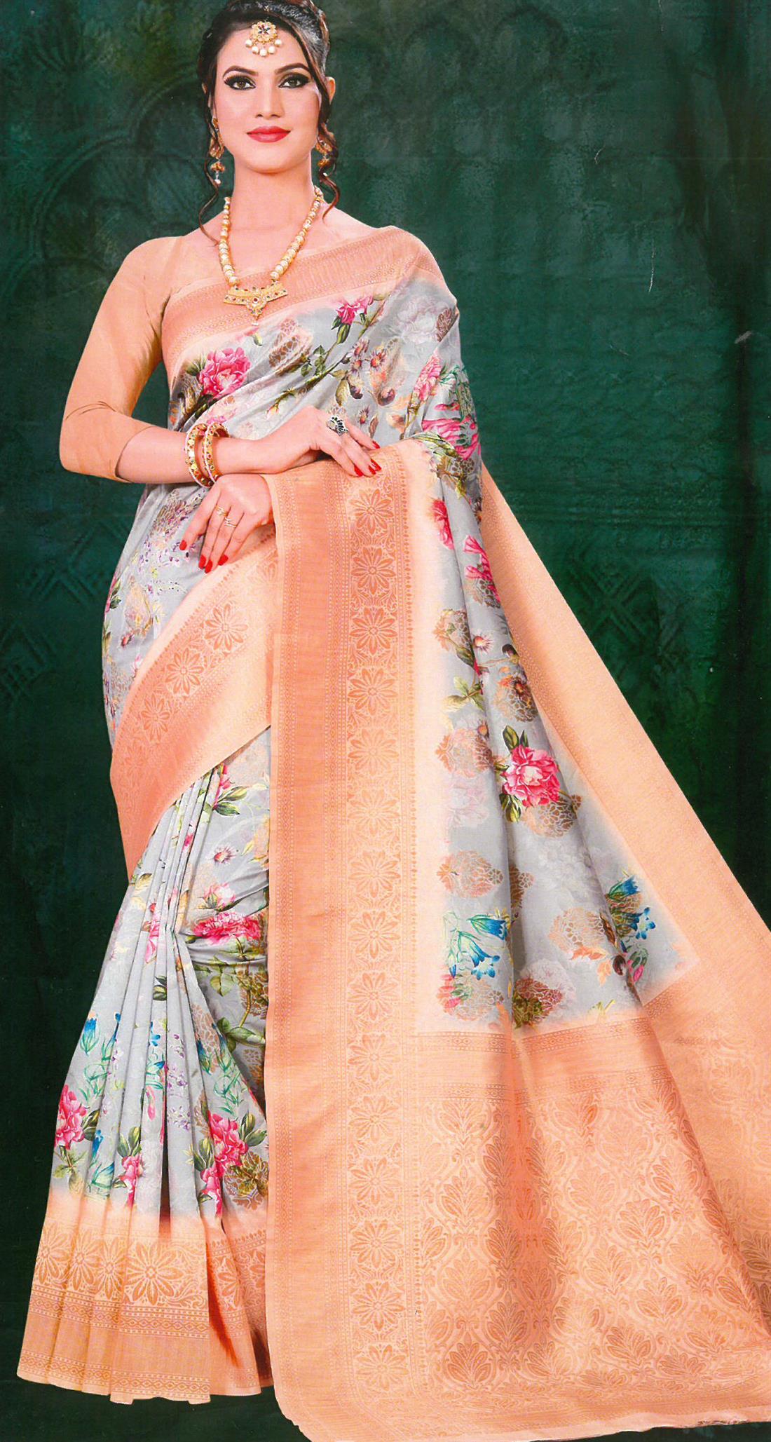 Light Peach Sarees