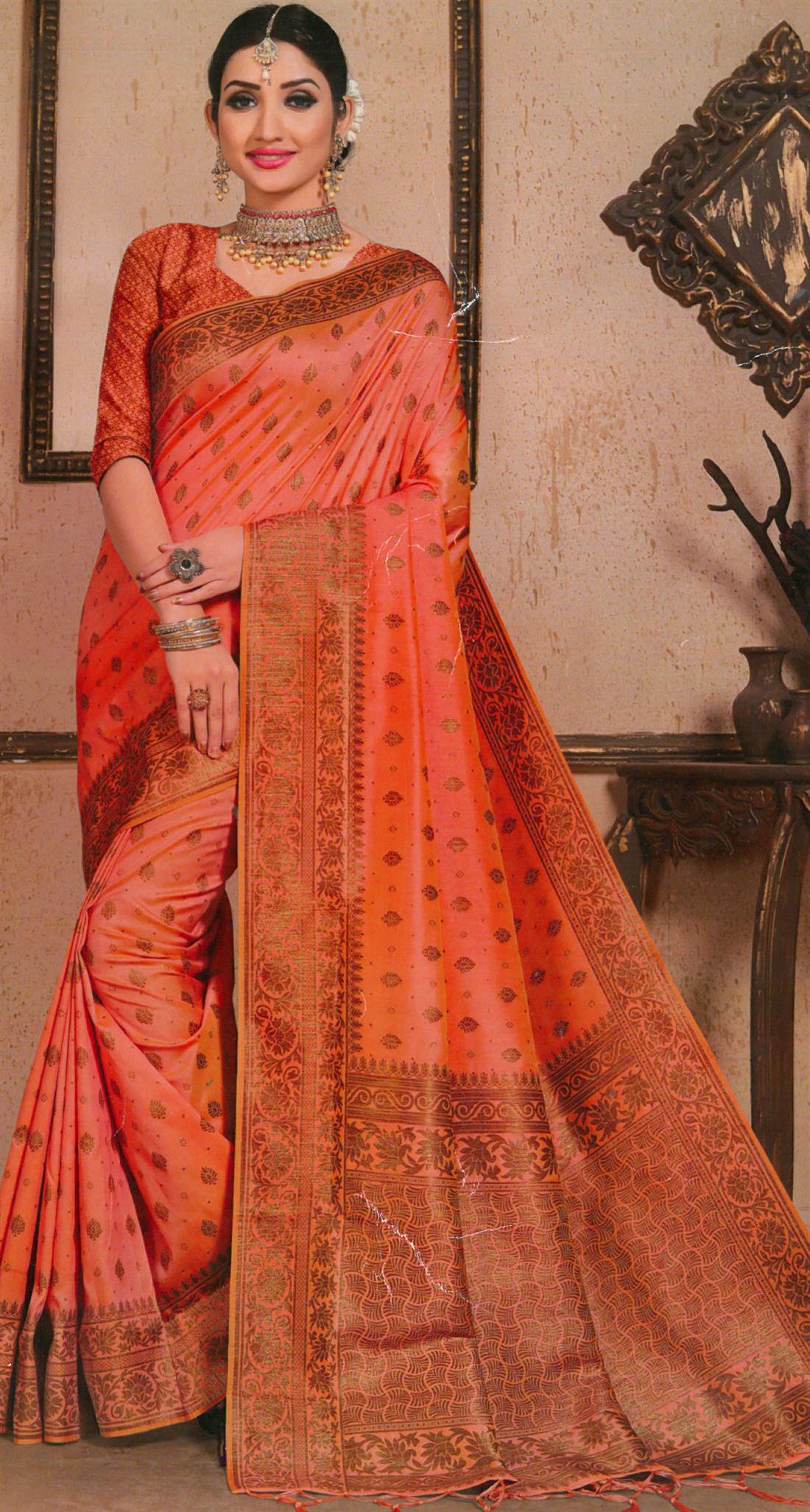 Rust Sarees