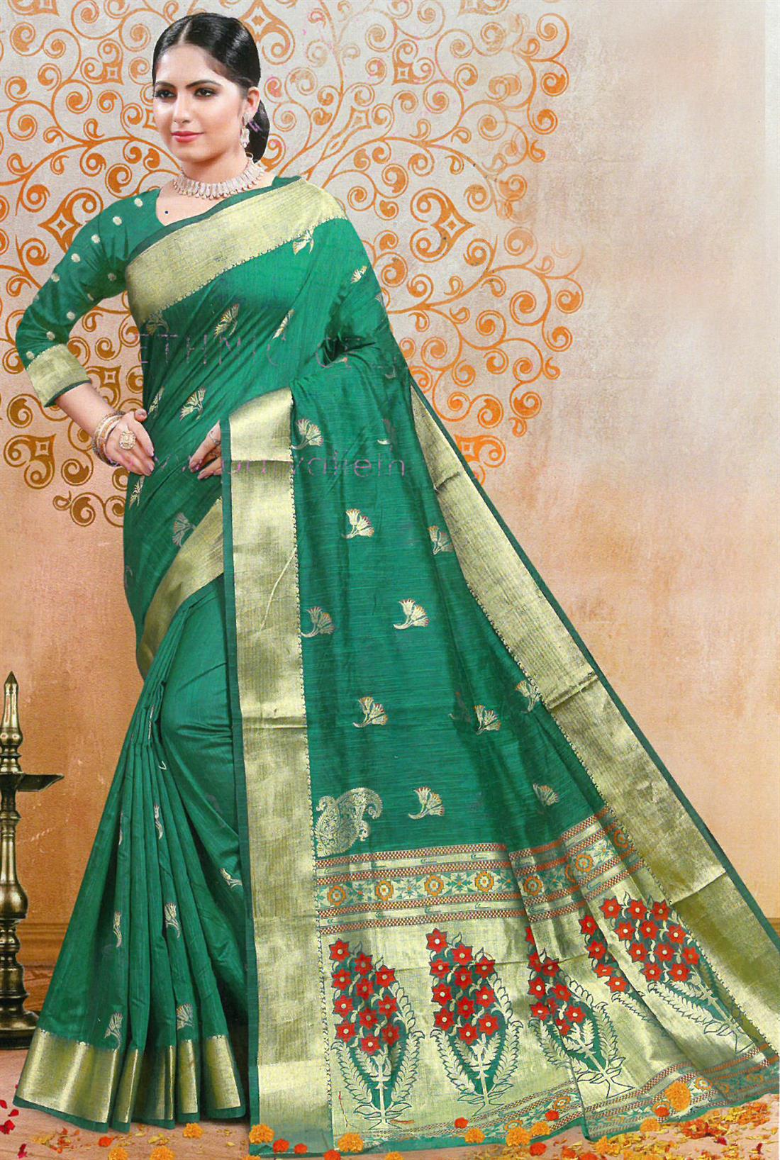 Green Sarees