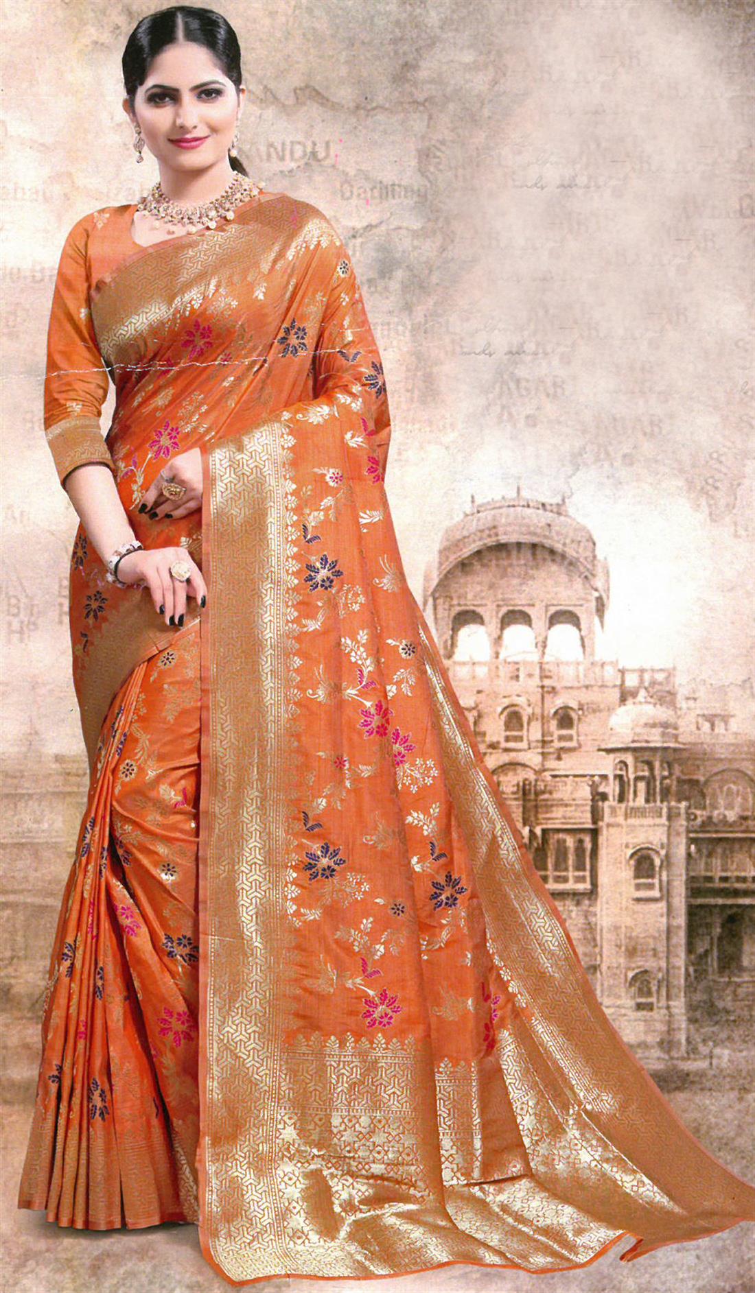 Rust Silk Sarees