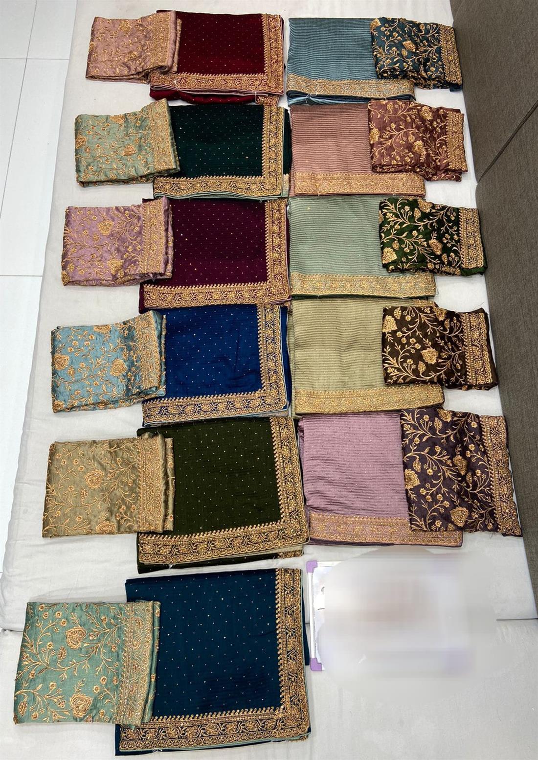 Brown Raw Silk Saree with Tilla and Stone Work Border