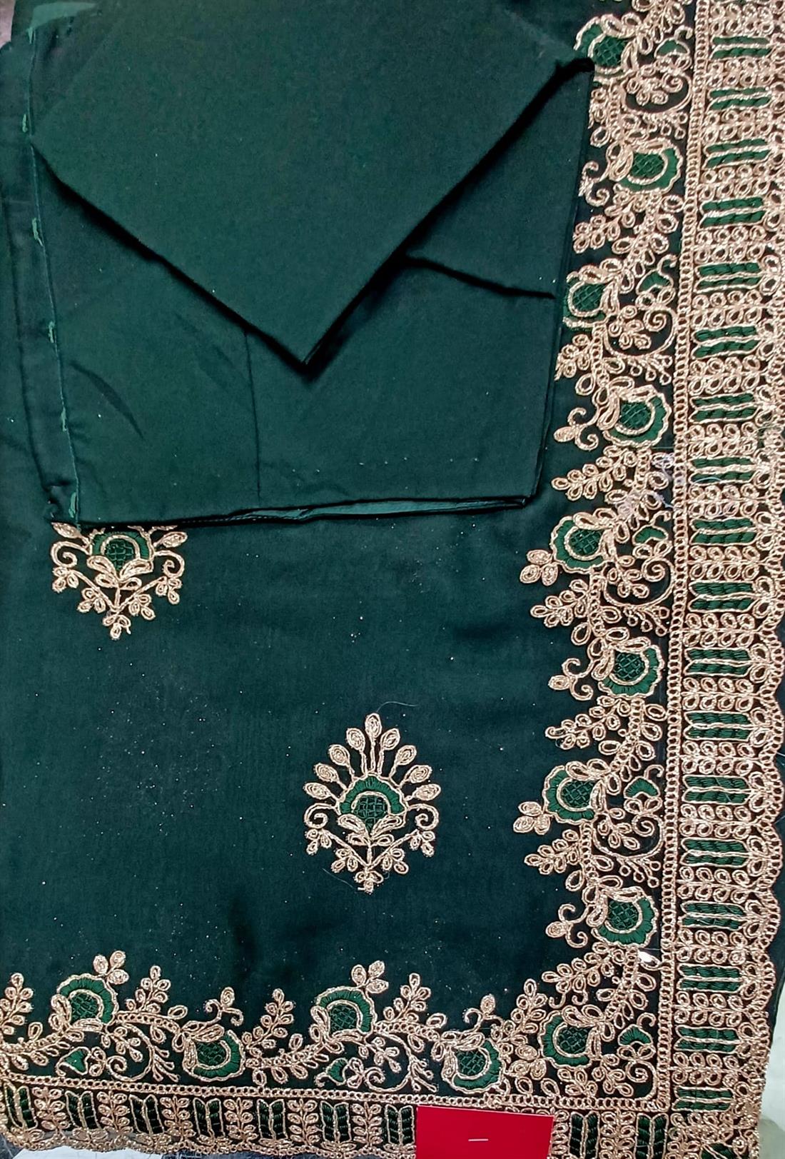Green Soft Organza Saree