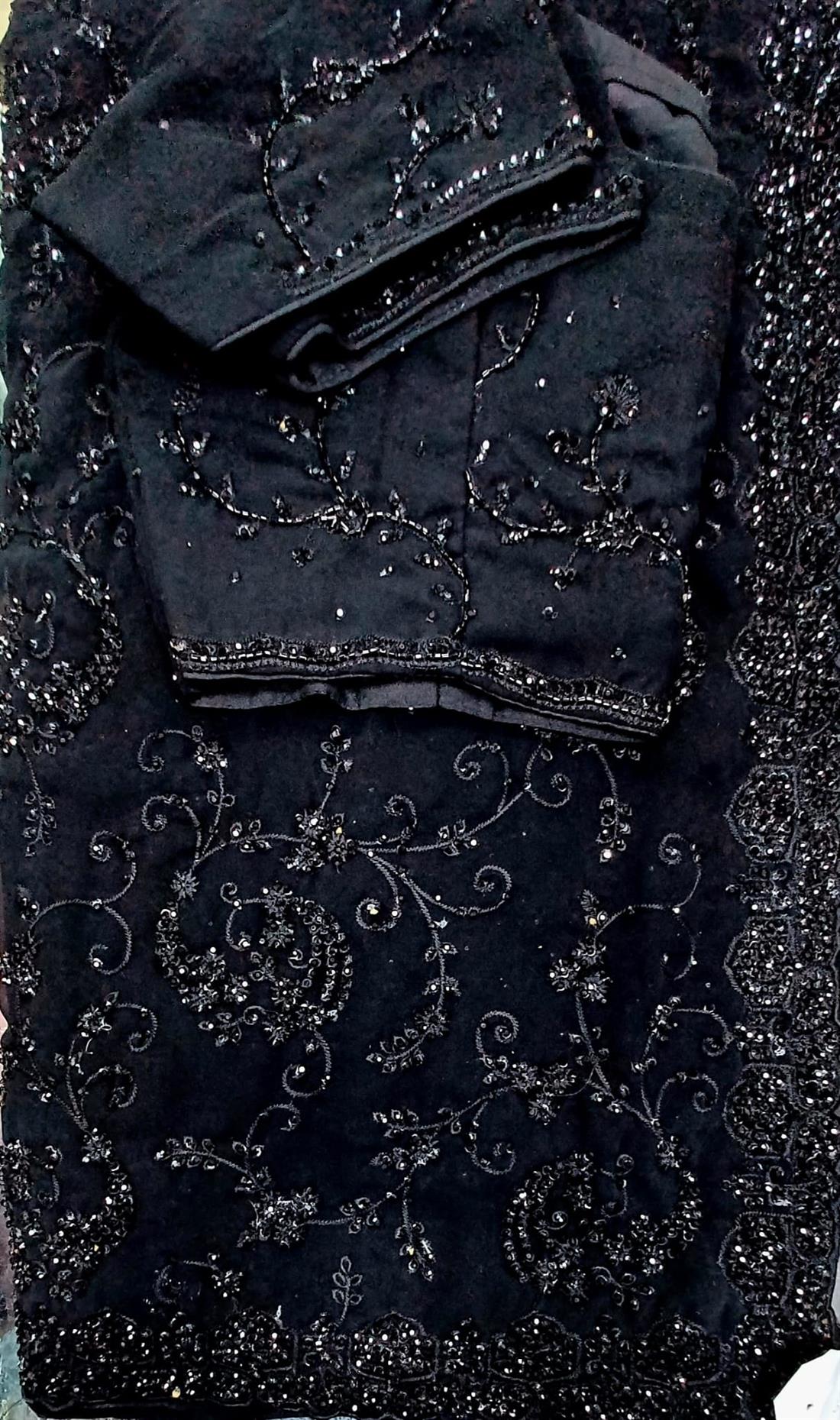 Black Georgette Saree.