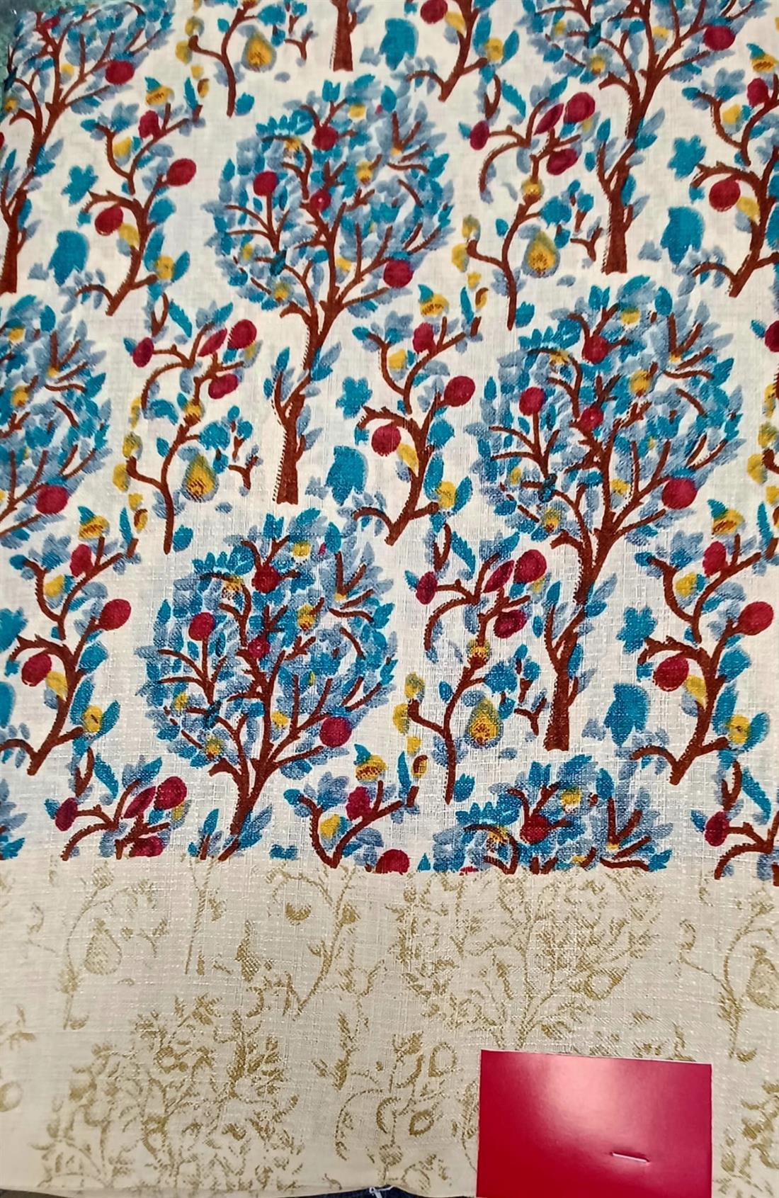 Beige & Teal Soft Khaddar Saree