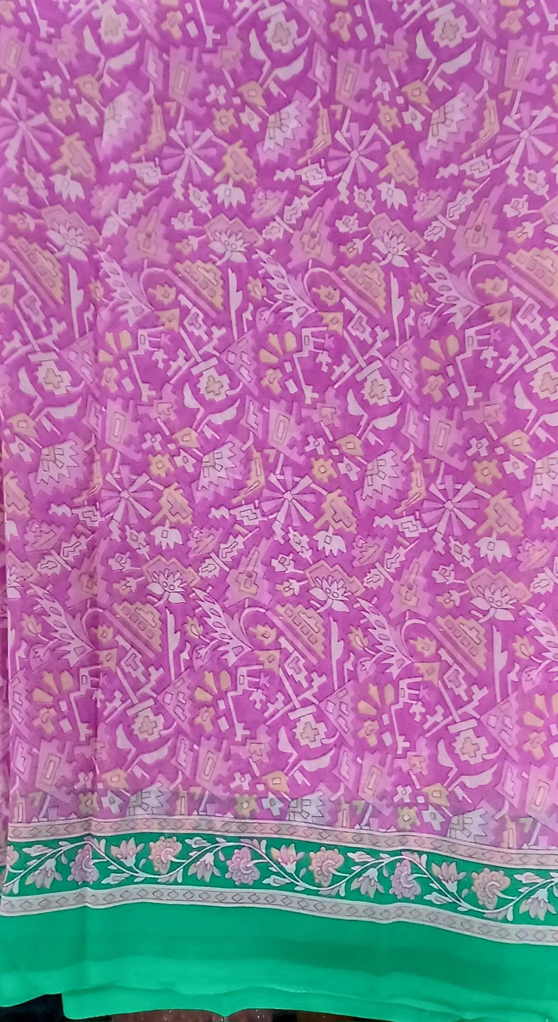 Pink Soft Georgette Saree