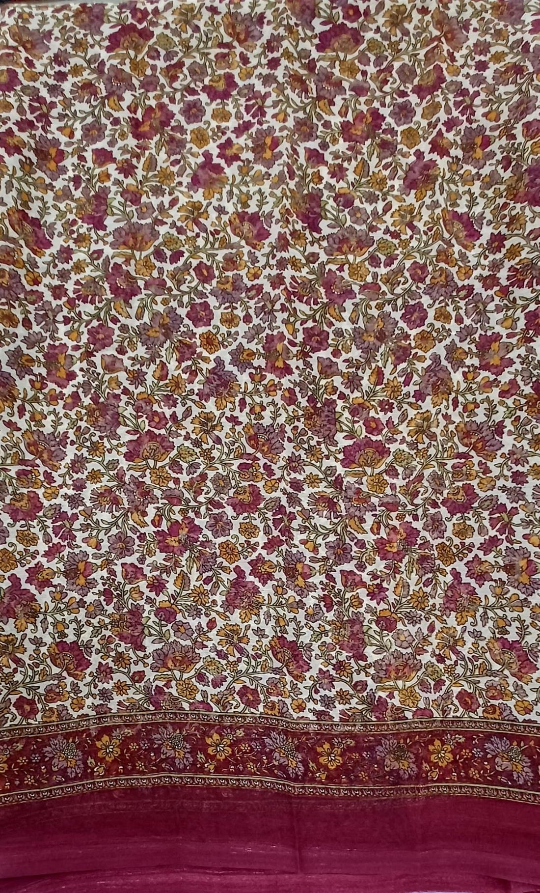 Maroon Chiffon Saree.