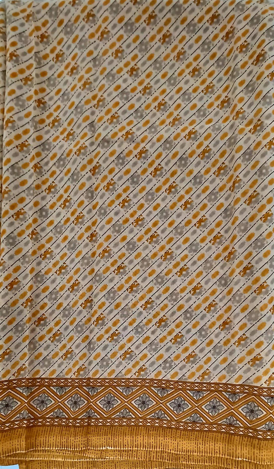 Mustard Georgette Saree.