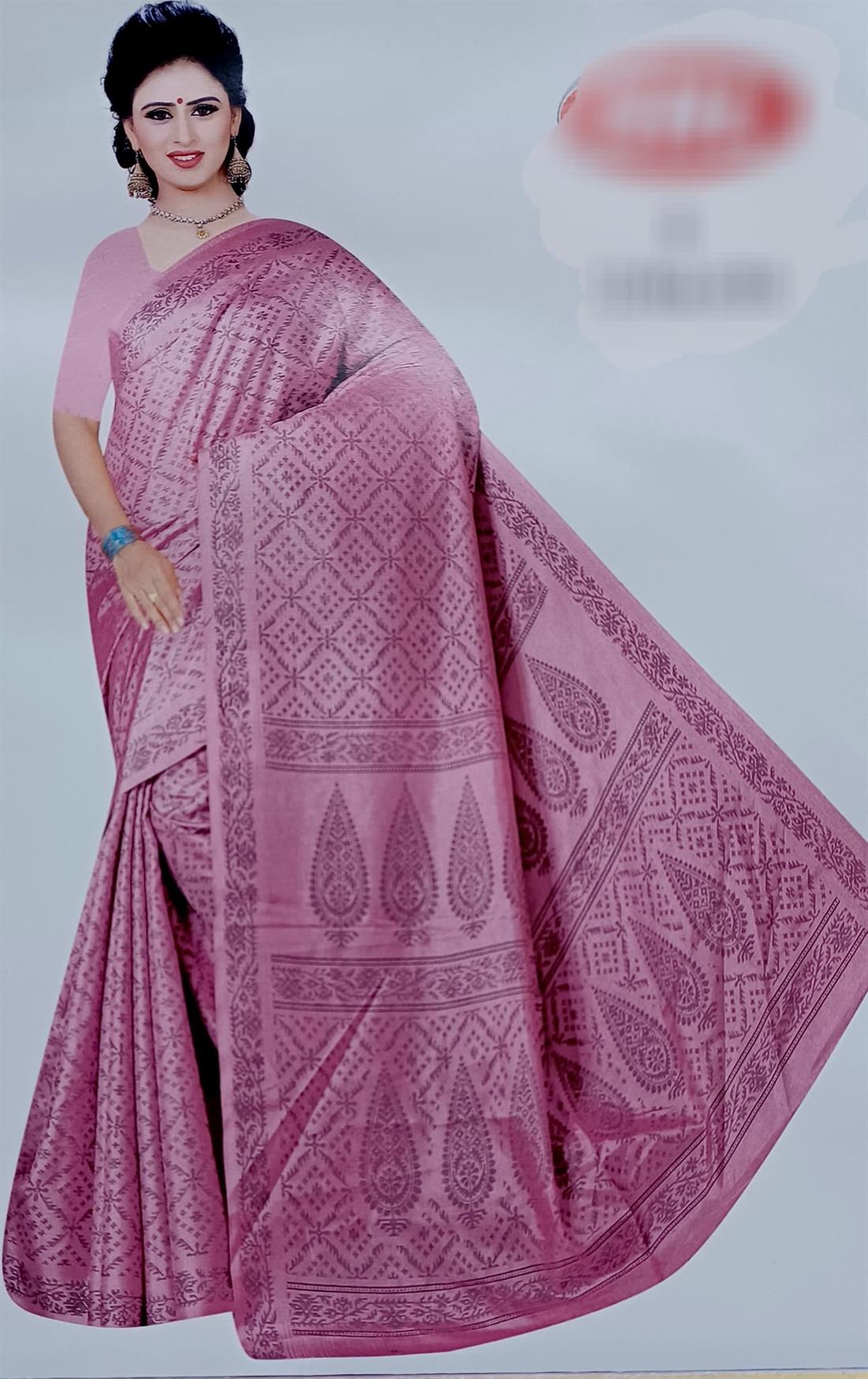 Lilac Cotton Saree.
