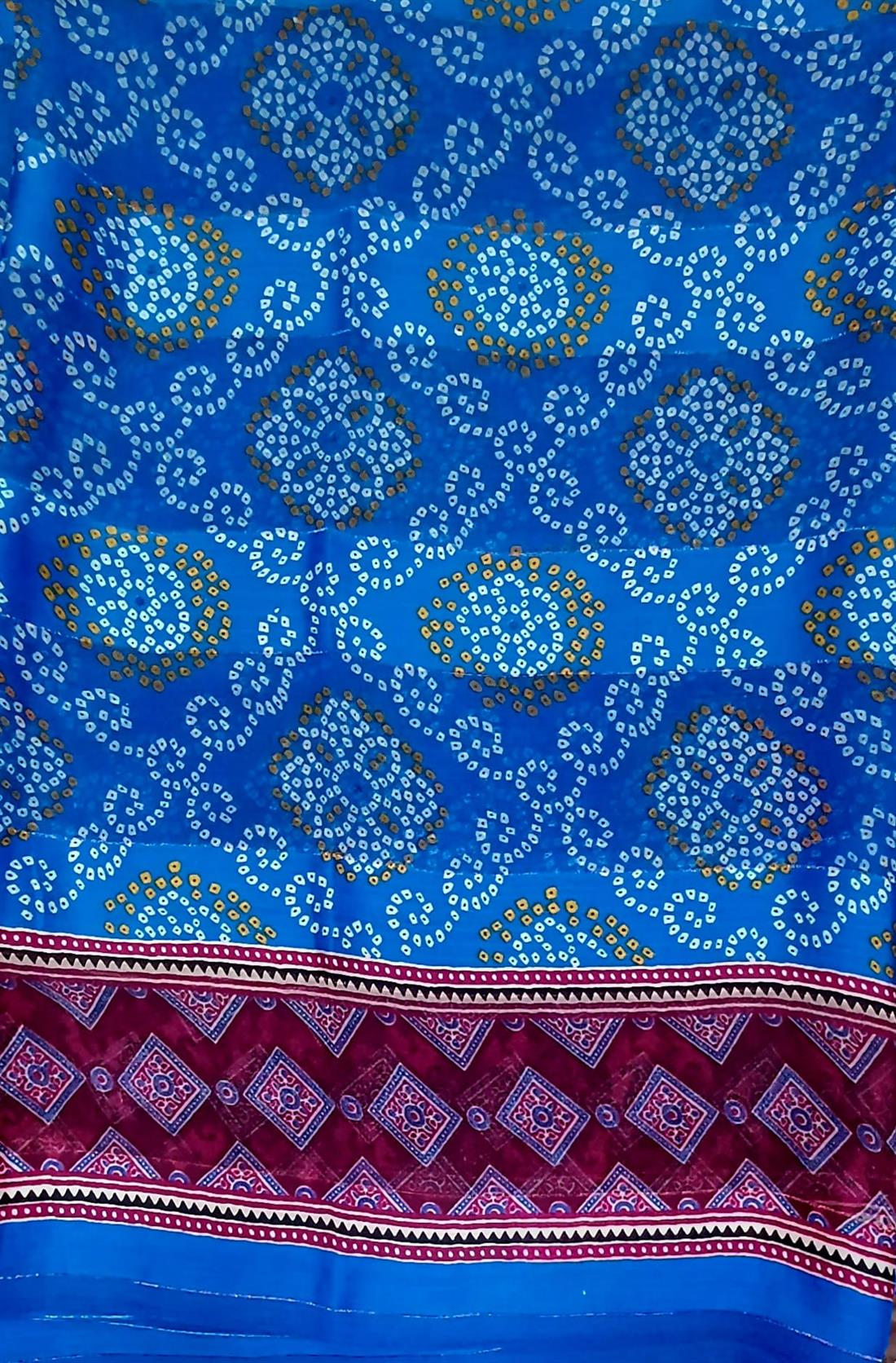 Royel Blue Chiffon Saree.