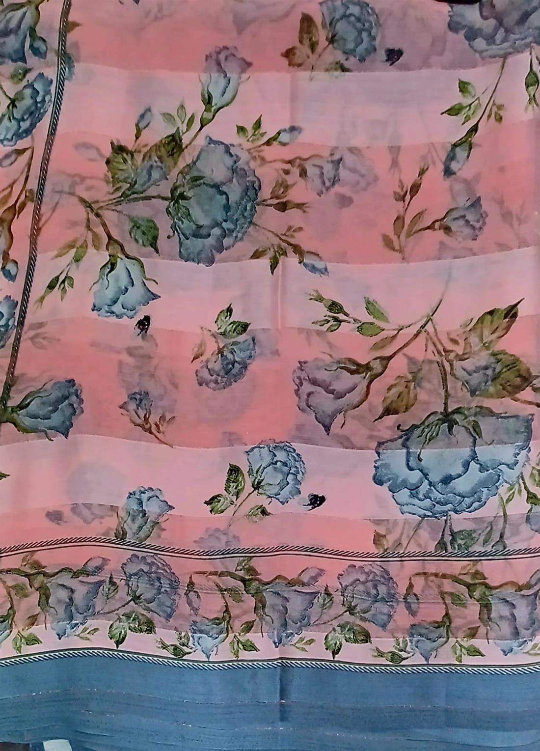 Pink Chiffon Saree