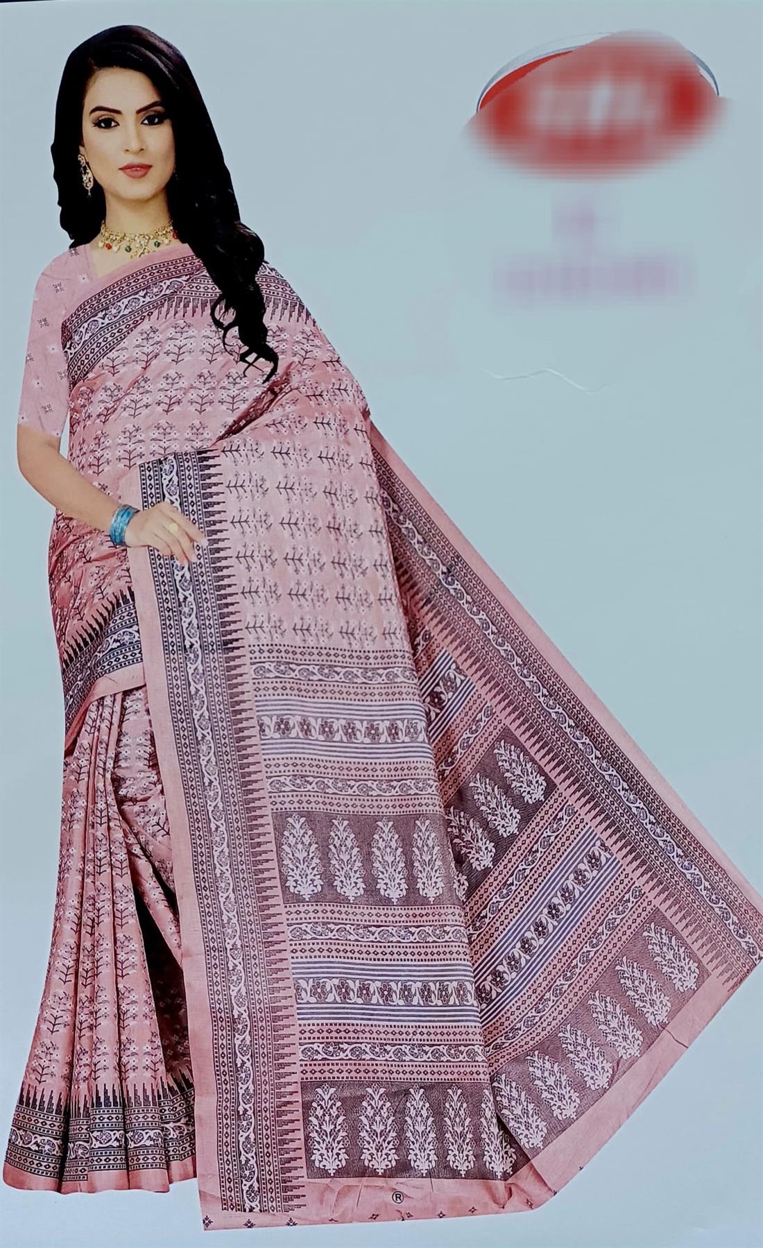 Lilac Soft Cotton Saree.
