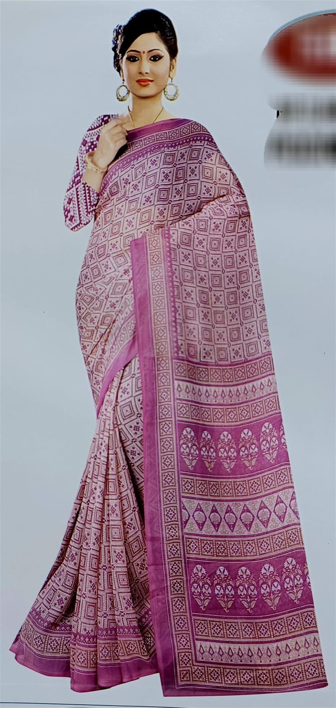 Pink Chiffon Saree.