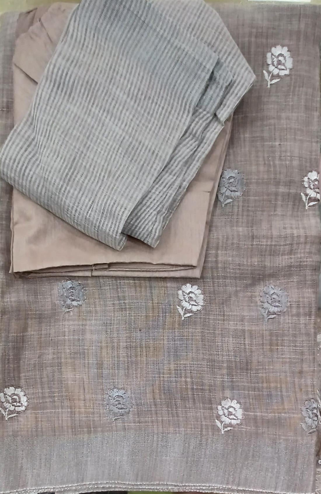 Mocha Cotton Net Saree.
