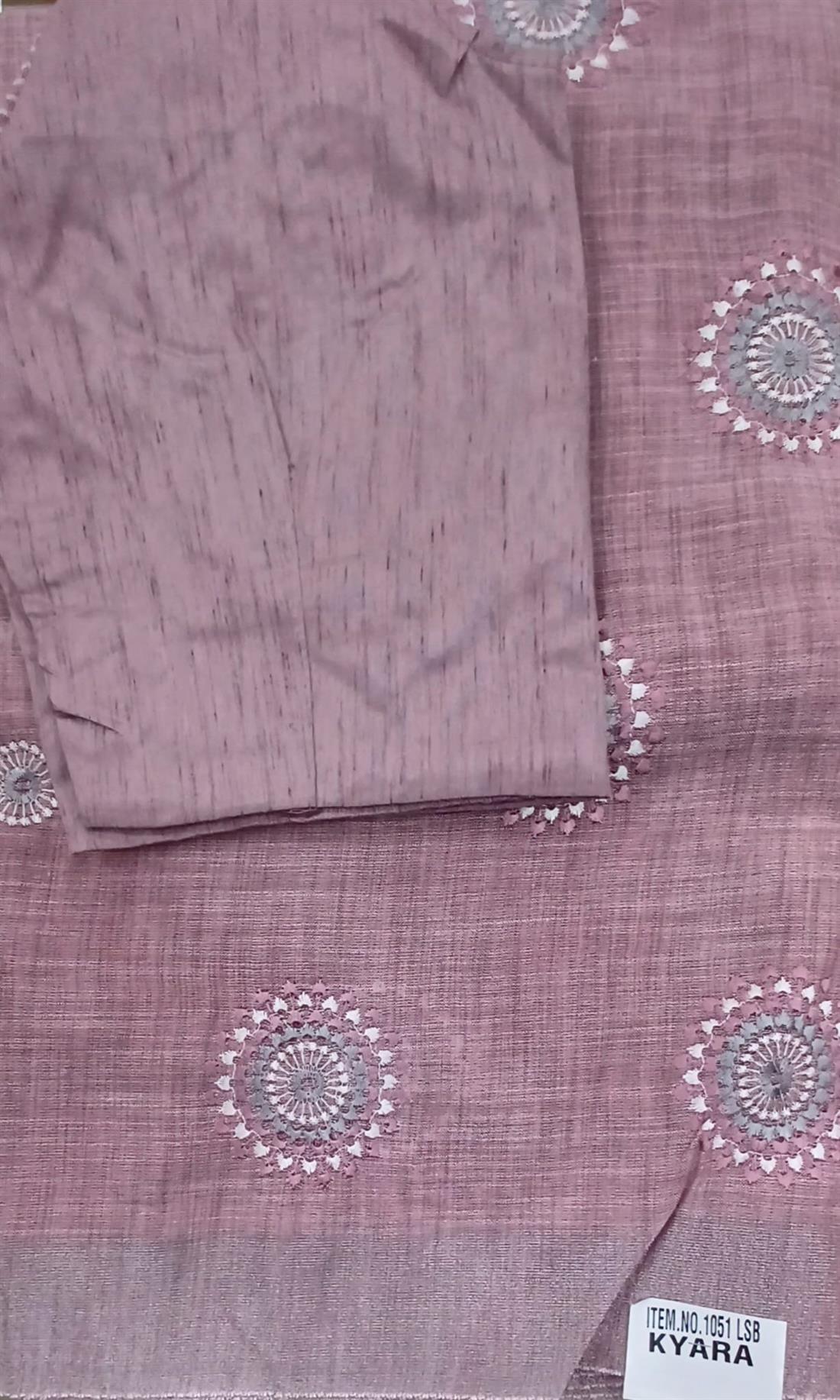 Pink Cotton Coton Net Saree.