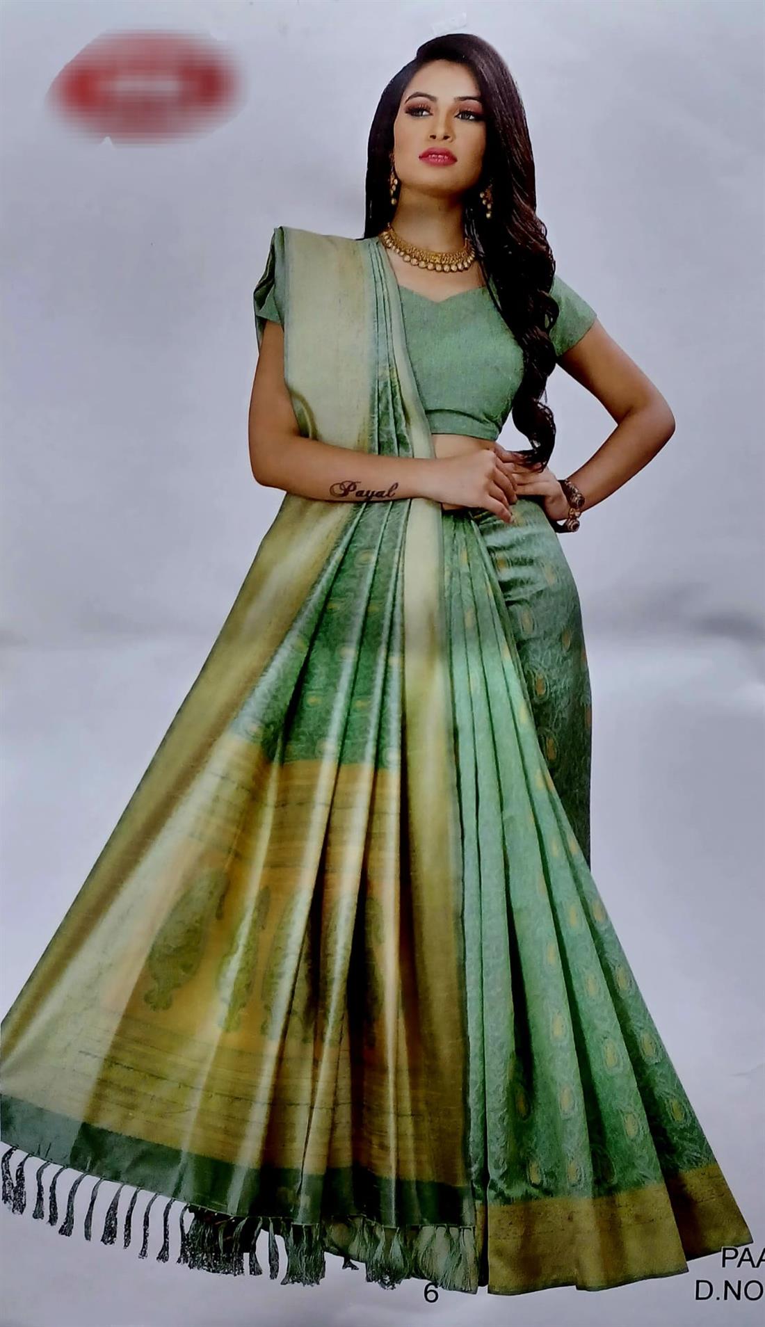 Sea Green Banarasi Saree