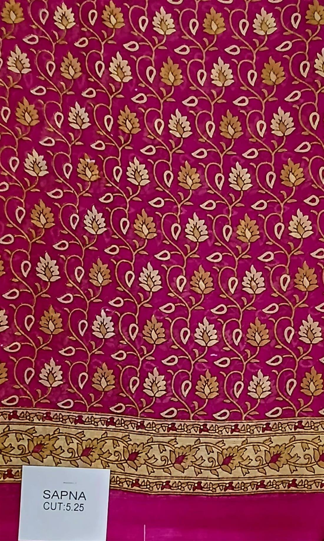 Pink Georgette Saree.