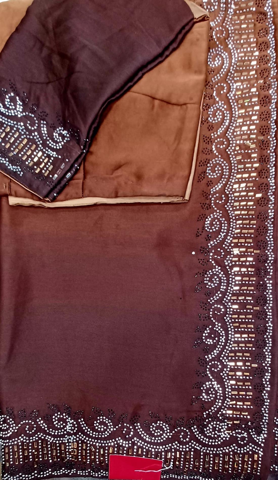 Brown Satin Sarees