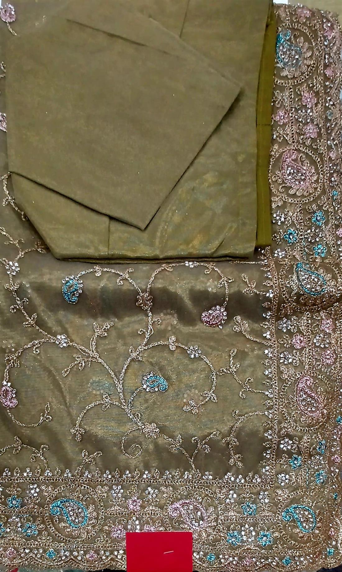 Olive Net Sarees