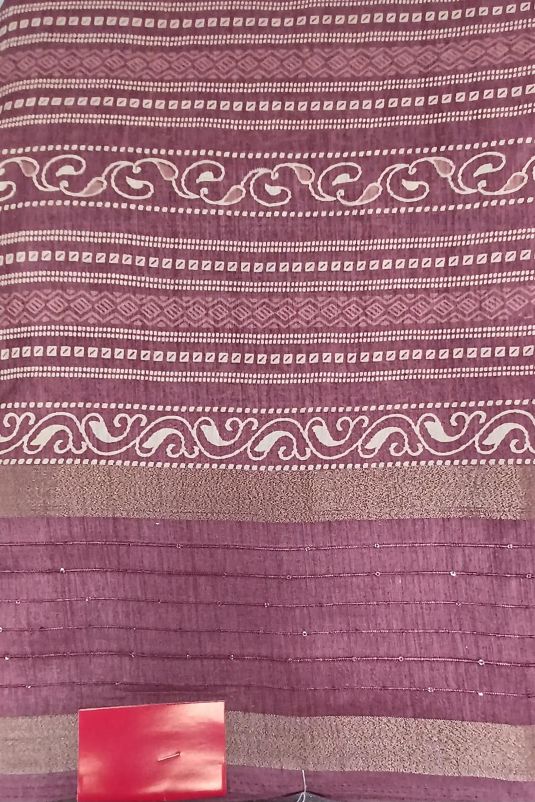 Dusty Pink Printed Sarees