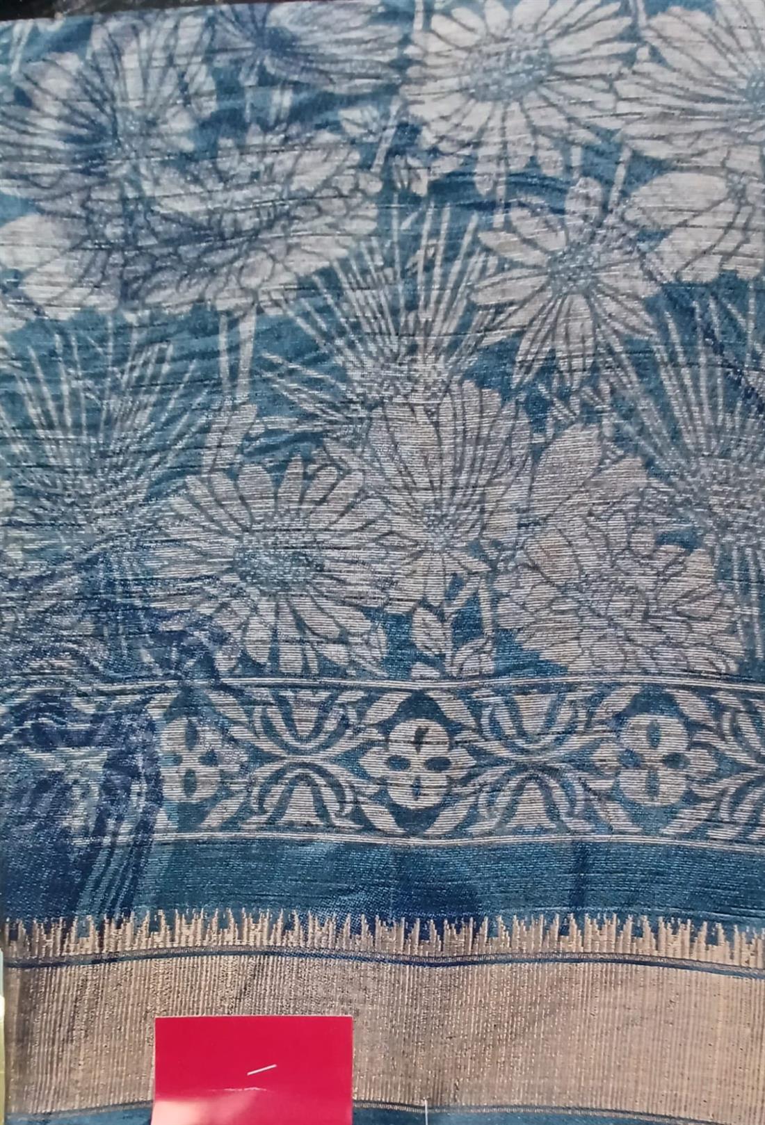 Blue Printed Sarees