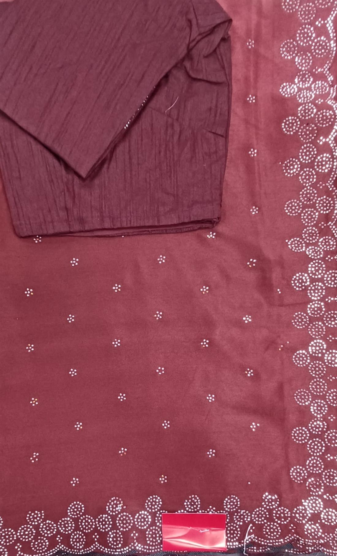 Maroon & Pink Raw Silk Sarees