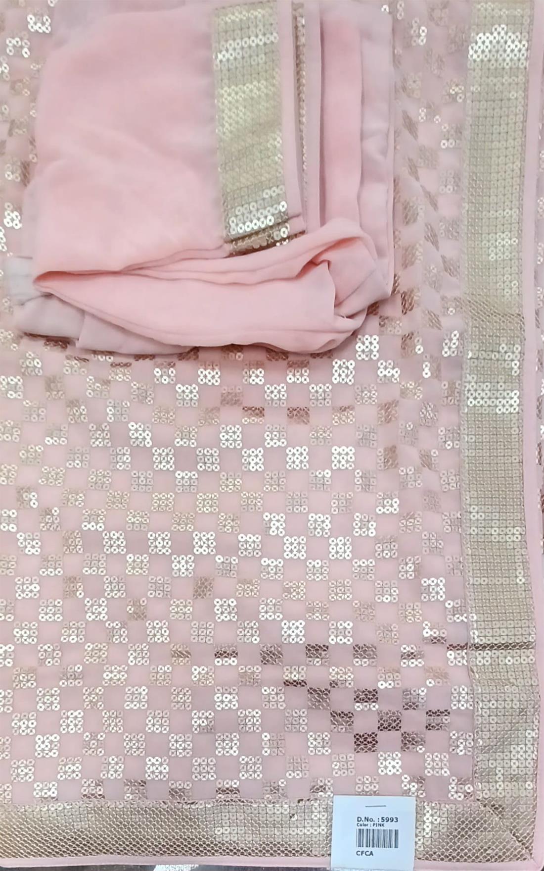 Georgette saree with sequince works embroidary.Its comes with readymade full sleeve blouse.Size10/12.It is great to wear on partywear, weddings,and on most festive occasions like Diwali, Holi,and on Eid etc.
Product colour may slighltly vary due to photographic or the monitor display.
Dry clean only.
