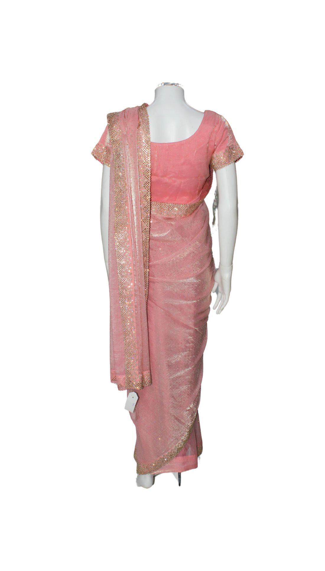 Pink Stone Work Saree