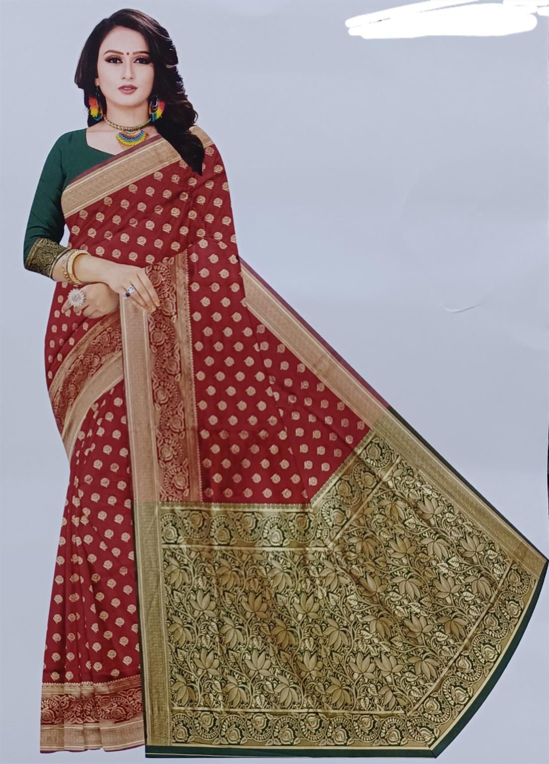 Red & Green Silk Sarees