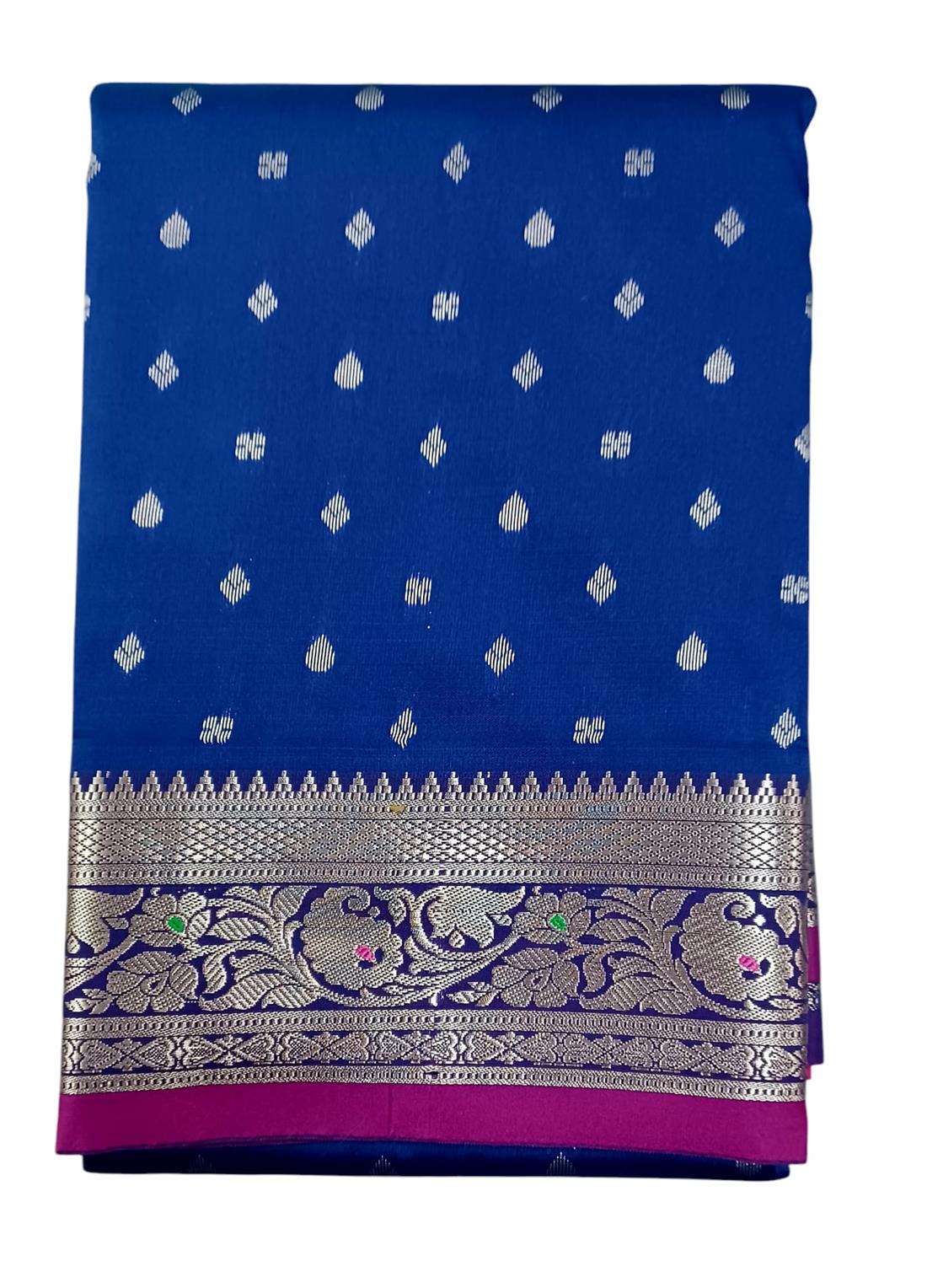 Navy & Pink Banarasi Sarees