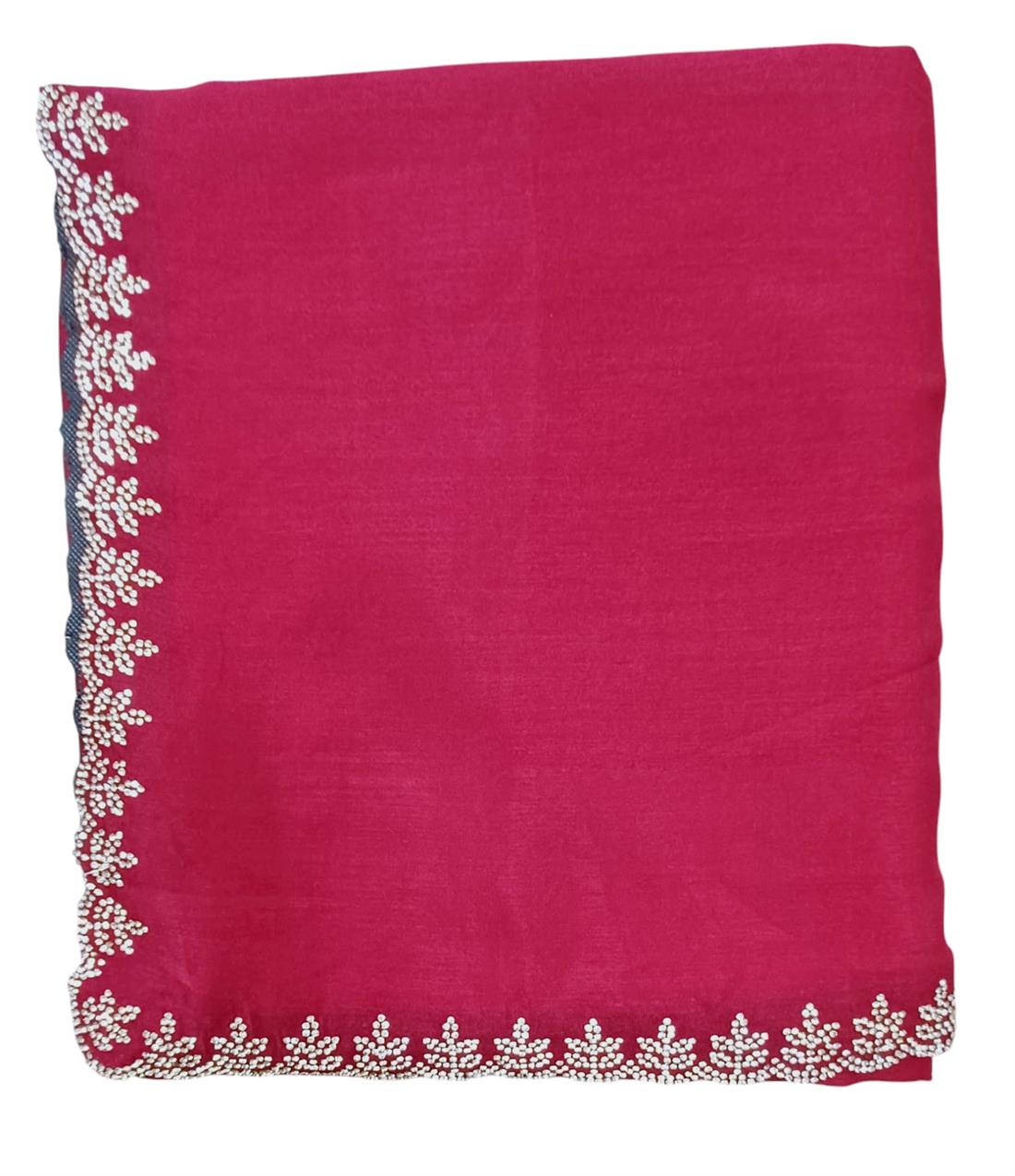 Coral Raw Silk Sarees