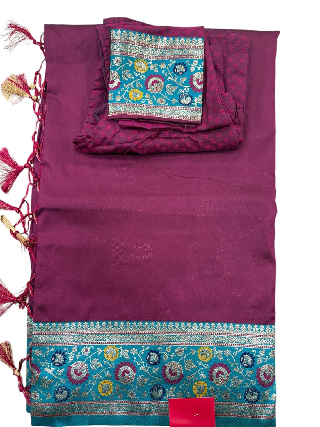 Plum Ladies Banarasi Slk Saree