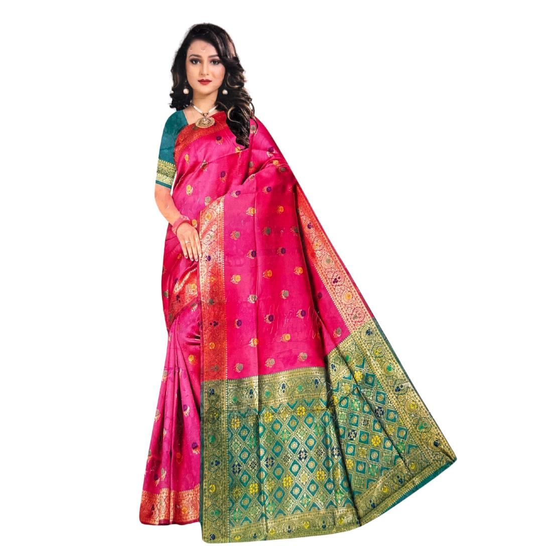 Pink Banarasi Ladies Banarsi Silk Saree
