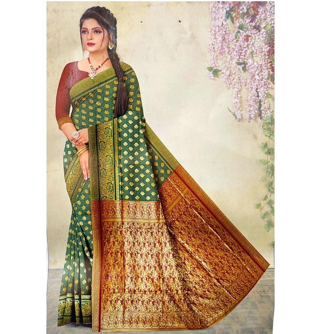 Green Banarasi Ladies Banarsi Silk Saree